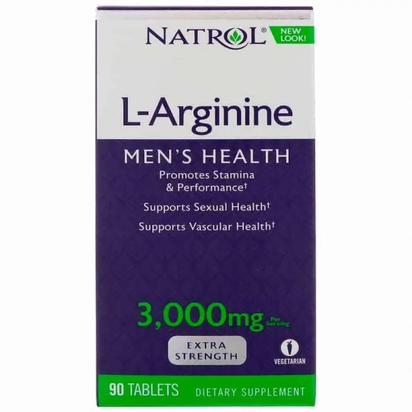 NATROL L-Arginine  3000mg - 90 vegetarian tablets