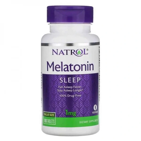 Natrol Melatonin 1mg (Melatonina) 180 tabletek wegetariańskich