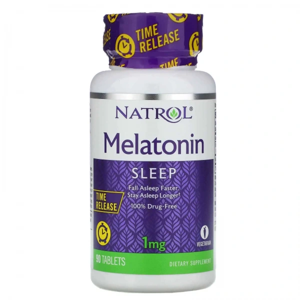 Natrol Melatonin Time Release 1mg (Melatonina) 90 tabletek wegetariańskich
