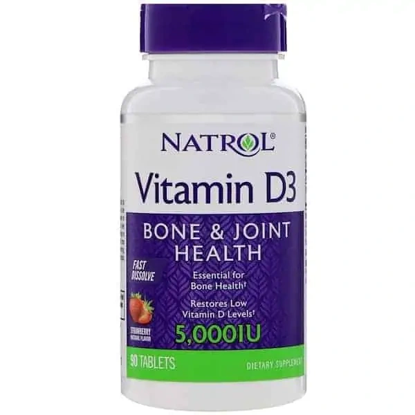 NATROL Vitamin D3 Fast Dissolve 5000 IU (Witamina D3) - 90 tabletek