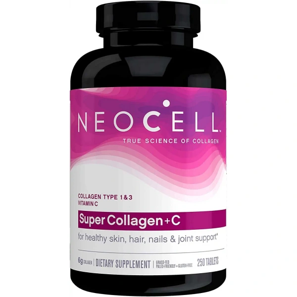NeoCell Super Collagen + C (Collagen Type 1 i 3 + Vitamin C) 250 Tablets