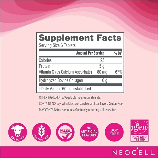 NeoCell Super Collagen + C (Collagen Type 1 i 3 + Vitamin C) 250 Tablets