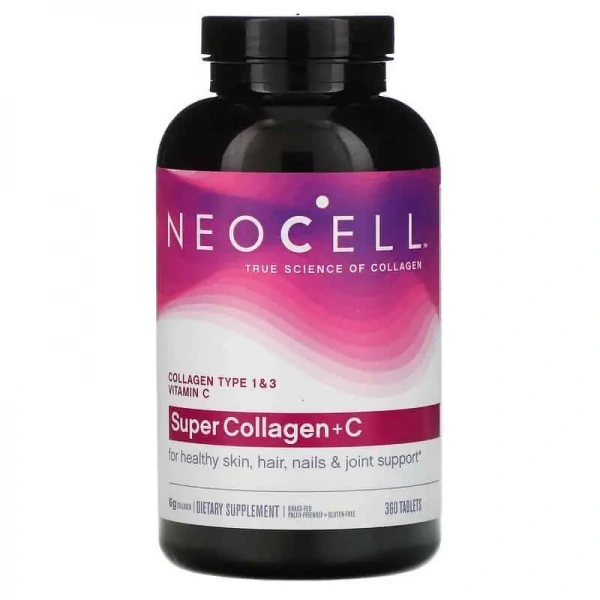 NeoCell Super Collagen + C (Kolagen Typu 1 i 3 + Witamina C) 360 Tabletek