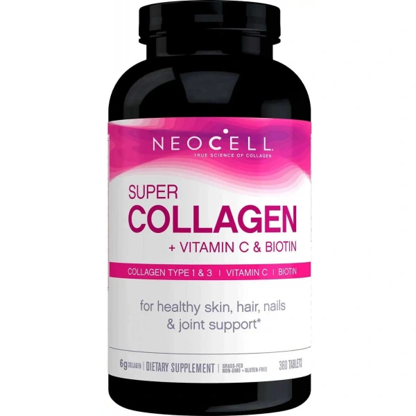 NeoCell Super Collagen+C with Biotin (Kolagen, Witamina C i Biotyna) 360 Tabletek
