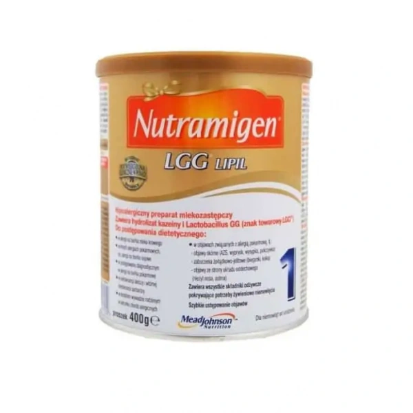 Nutramigen 1 LGG Preparat Mleko zastępcze (Dla dzieci z alergią na mleko krowie)  400g