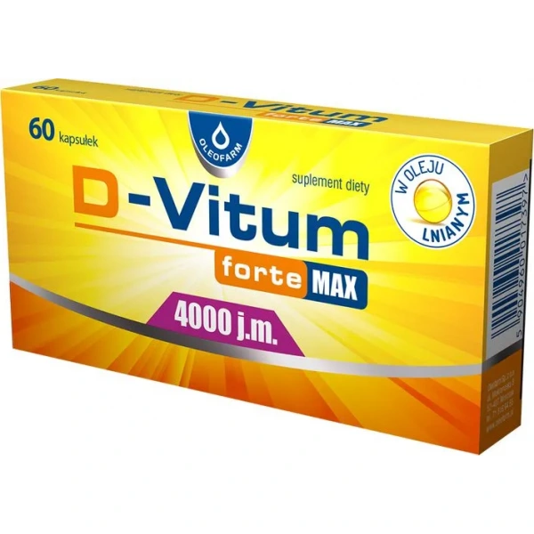 D-VITUM FORTE MAX 4000 IU (Omega-3, Vitamin D3) 60 Capsules