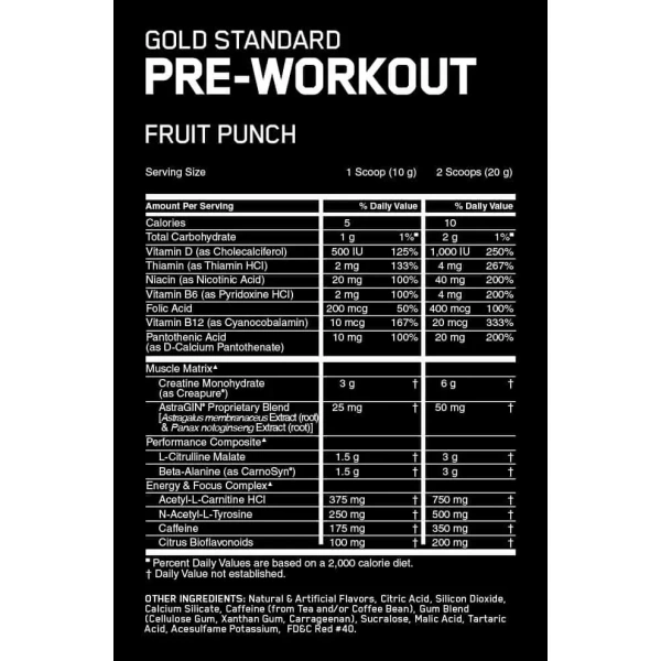OPTIMUM NUTRITION Gold Standard Pre-Workout 330g Blue Raspberry
