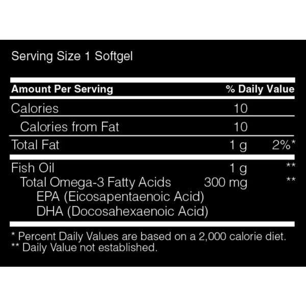 Optimum Nutrition Fish Oil ( Epa-Dha) - 100 Softgels - Low Price