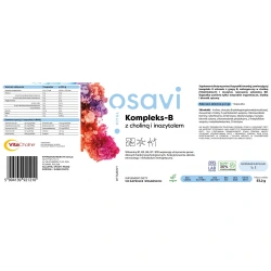 OSAVI Kompleks-B z choliną i inozytolem (Układ nerwowy, Odporność) 120 Kapsułek wegańskich