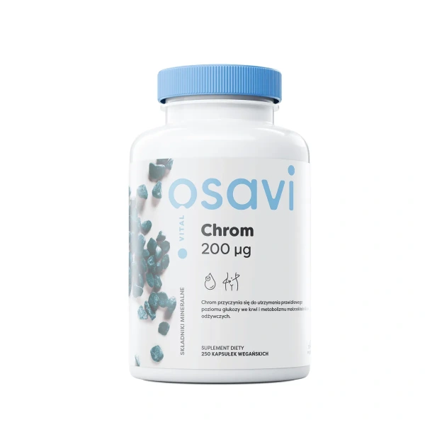 OSAVI Chrom 200mcg (Metabolizm fitoskładników) 250 Kapsułek wegańskich