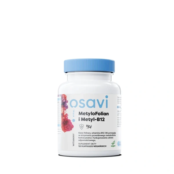 OSAVI MethylFolian and Methyl-B12 120 vegan capsules