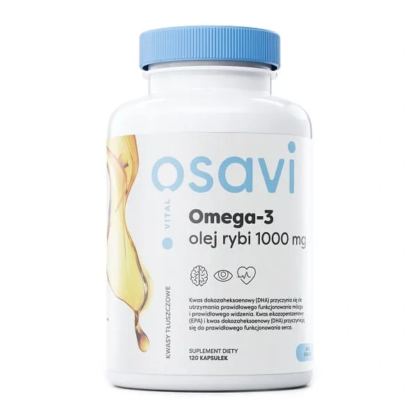 OSAVI Omega-3 Fish Oil 1000mg (Pelagic Fish Oil) 120 Lemon Softgels