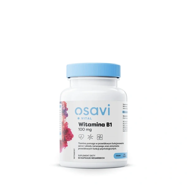 OSAVI Vitamin B1 100mg (Thiamine, Heart, Nervous System) 60 Vegan Capsules
