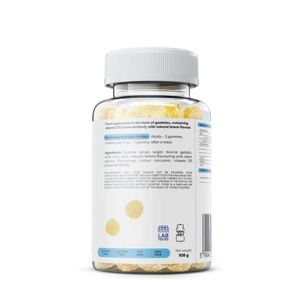 OSAVI Witamina D3 2000 IU (Vitamin D3, Immune System Support) 60 Gummies Lemon
