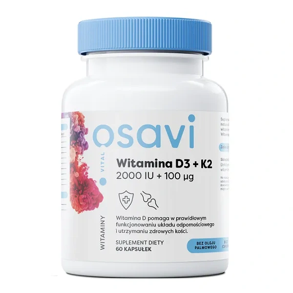 OSAVI Vitamin D3 + K2 2000IU 60 Softgels