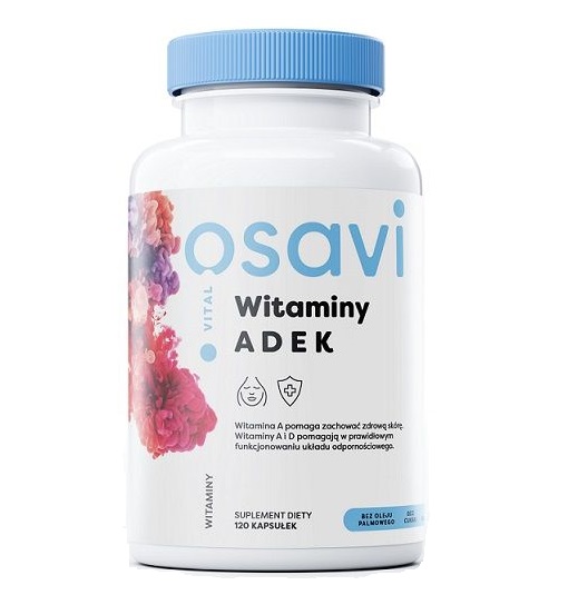 OSAVI Witaminy ADEK (Witamina A, D, E, K) 120 Kapsułek żelowych