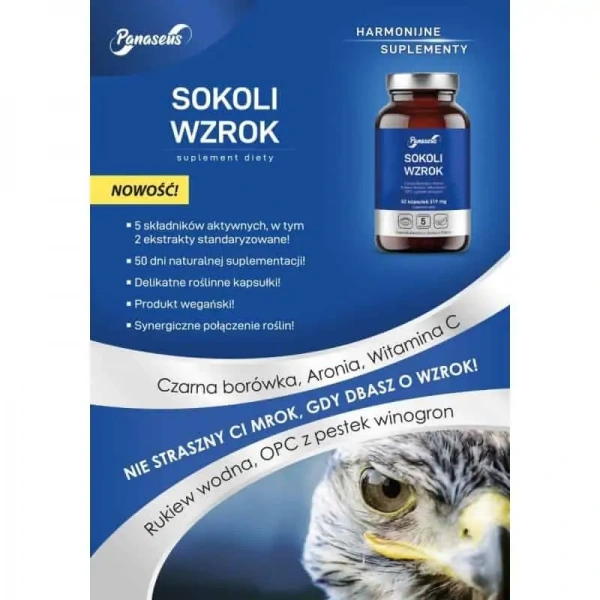 PANASEUS Sokoli Wzrok (Eye Protection and Vision Support) 50 Capsules