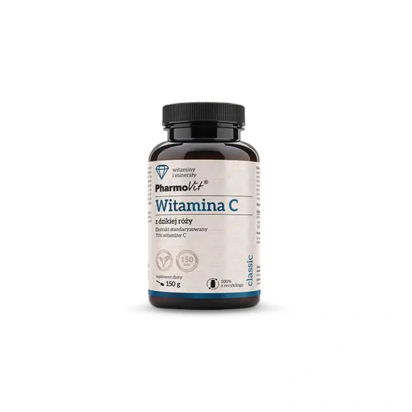 PHARMOVIT Witamina C z Dzikiej Róży (Vitamin C from Rose Hips, Immunity Support) 150g