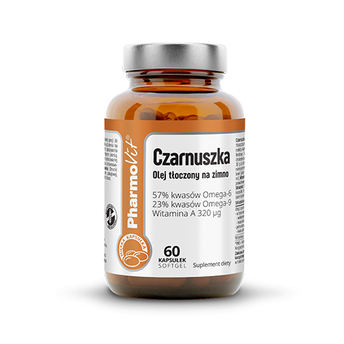 PHARMOVIT Czarnuszka olej tłoczony na zimno 60 Kapsułek żelowych