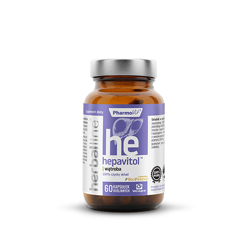 PHARMOVIT Herballine Hepavitol (Wsparcie wątroby) 60 Kapsułek roślinnych