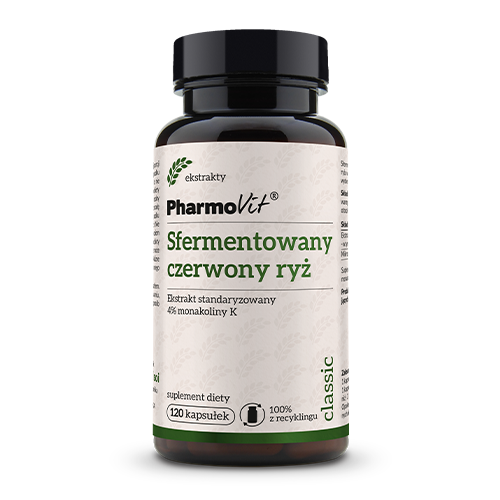 PHARMOVIT Sfermentowany czerwony ryż 120 Kapsułek