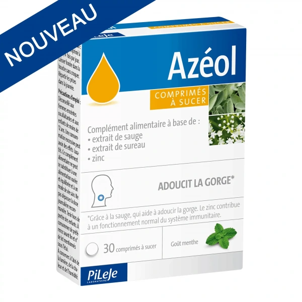 PiLeJe AZEOL (Zdrowia Gardła oraz Wsparcie Odporności) 30 tabletek do ssania