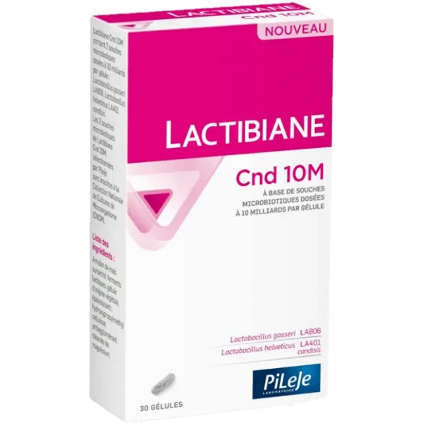 PiLeJe LACTIBIANE Cnd 10 M (Probiotic - Candidiasis Support) - 30 capsules