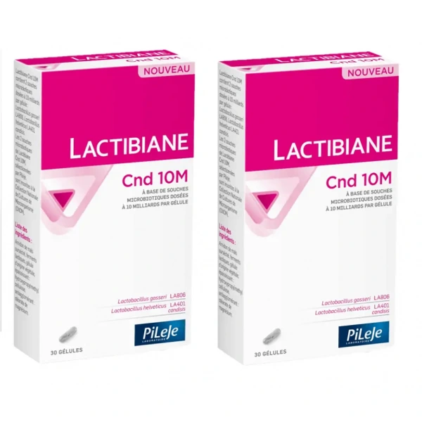 PiLeJe LACTIBIANE Cnd 10 M (Probiotic - Candidiasis Support) 2 x 30 capsules