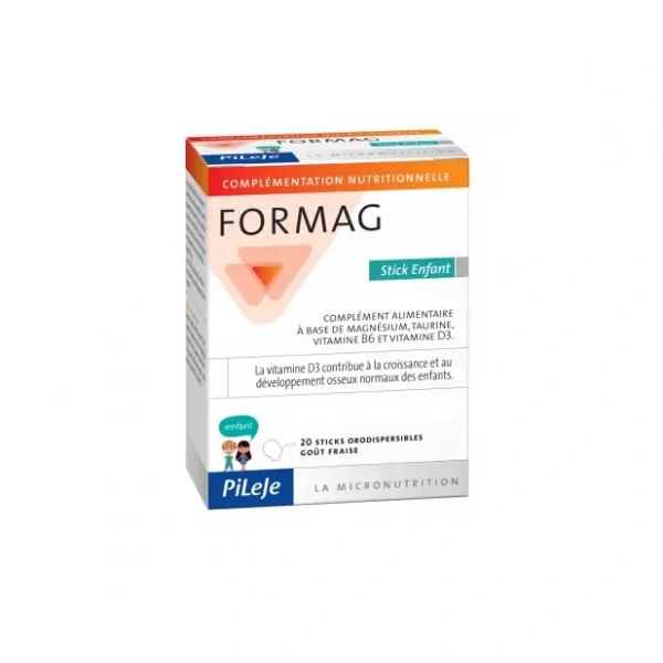 PiLeJe FORMAG for Children (Magnesium, Memory and Concentration) 20 Sachets Strawberry flavor