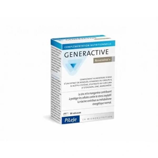 PiLeJe Generactive Resveratrol + (Oxidative Stress) 30 Capsules