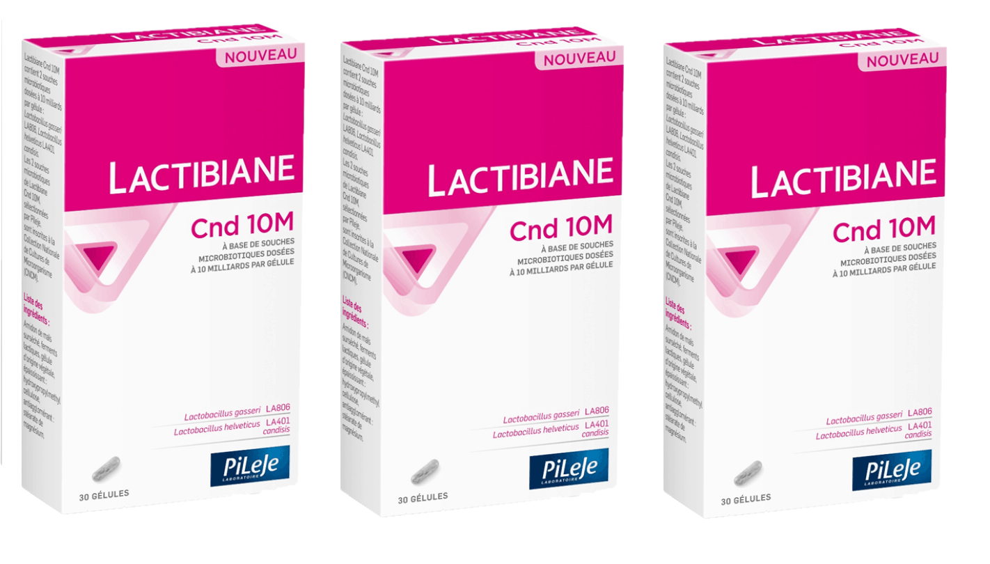 PiLeJe LACTIBIANE Cnd 10 M (Probiotyk - Wsparcie przy Kandydozie) 3 x 30 kapsułek