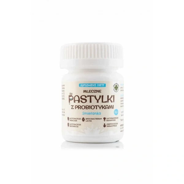 PRIMABIOTIC Mleczne pastylki z probiotykami (Milk lozenges with probiotics) 42 Lozenges Cream