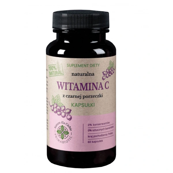 PRIMABIOTIC Naturalna Witamina C z czarnej porzeczki (Vitamin C from blackcurrant) 60 Capsules