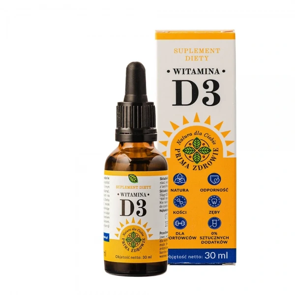 PRIMABIOTIC Witamina D3 (Vitamin D3, Muscle, Bone, Immune Support) 30ml