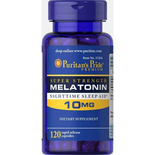 PURITAN'S PRIDE Melatonin 10mg (Nighttime Sleeping Aid) 120 capsules