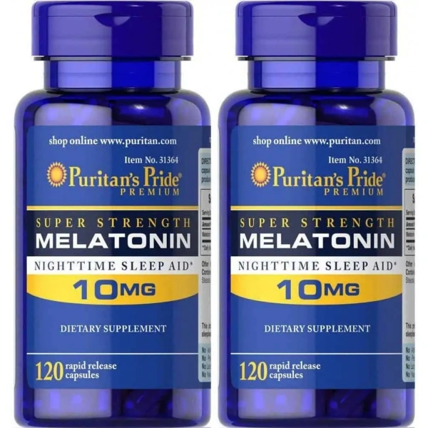 PURITAN'S PRIDE Melatonin 10mg (Melatonina - Pomoc w Zasypianiu) 240 kapsułek