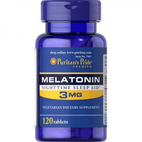PURITAN'S PRIDE Melatonin 3mg (Melatonina - Pomoc w Zasypianiu) 120 tabletek