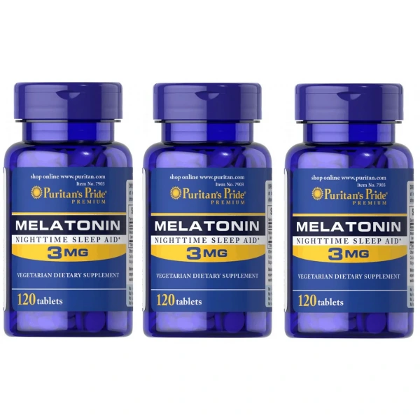 PURITAN'S PRIDE Melatonin 3mg (Melatonina - Pomoc w Zasypianiu) 360 tabletek