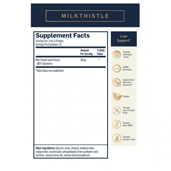 QUICKSILVER SCIENTIFIC Milk Thistle (Detoksykacja, Trawienie) 50ml