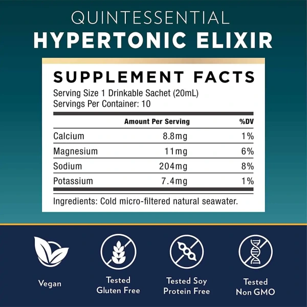 QuintEssential Hypertonic Elixir 3.3 (Hydration) 10 Sachets
