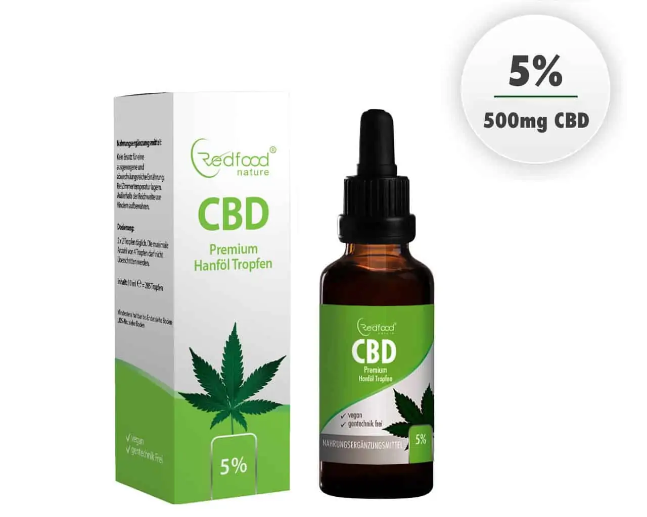 Redfood Premium Cbd Oil 5% (Hemp Oil) 10Ml - Low Price, Check Reviews and  Suggested Use