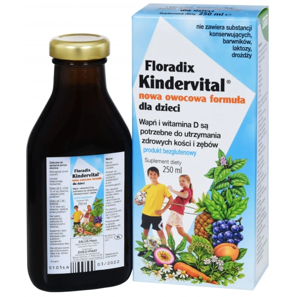 FLORADIX Kindervital (Nowa owocowa formuła dla dzieci) 250ml