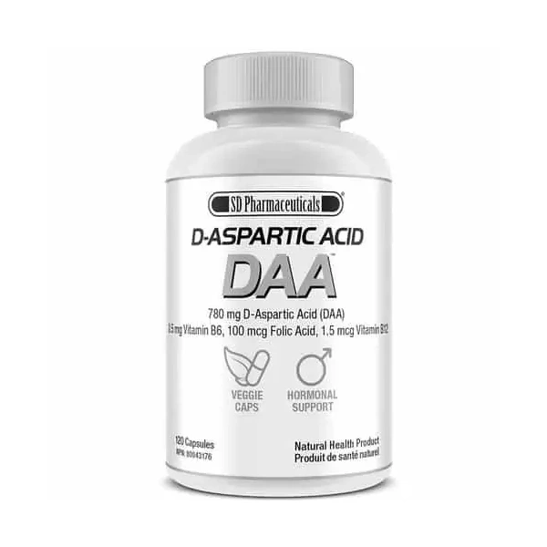SD PHARMACEUTICALS D-Aspartic Acid DAA (Kwas D-asparaginowy) 120 Kapsułek