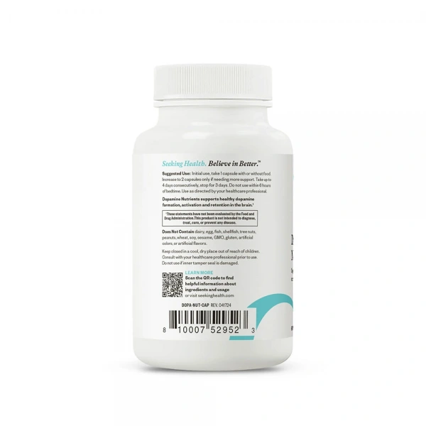 SEEKING HEALTH Dopamine Nutrients (Nastrój, motywacja, energia, antyoksydanty) 60 kapsułek. Suplement diety