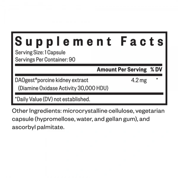 SEEKING HEALTH Histamine Digest (Dawniej: Histamine Block - Wsparcie Trawienia)- 90 Kapsułek. Suplement diety