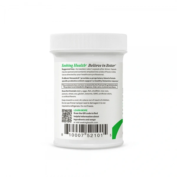 SEEKING HEALTH ProBiota HistaminX - 60 kapsułek wegetariańskich. Suplement diety