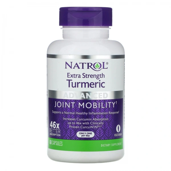 NATROL Extra Strength Turmeric (Inflammation, Cell Protection) 60 Capsules