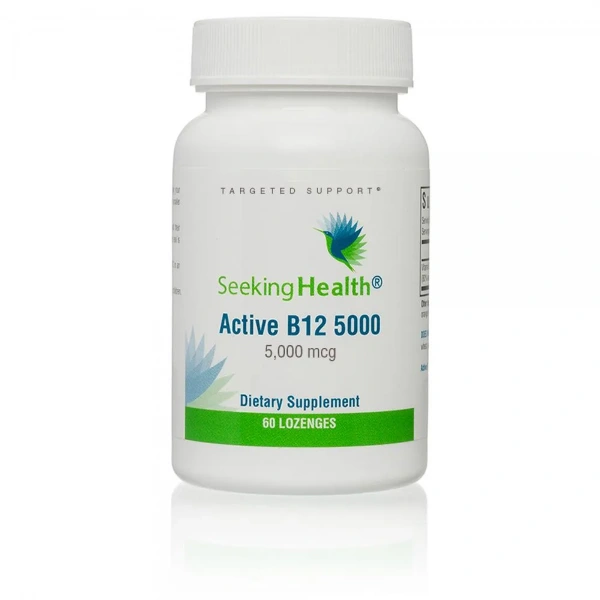 SEEKING HEALTH Active B12 5000 (Vitamin B12 Methylcobalamin/Adenosylcobalamin) - 60 lozenges