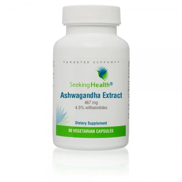 SEEKING HEALTH Ashwagandha Extract (Adaptogen) 60 Vegetarian Capsules