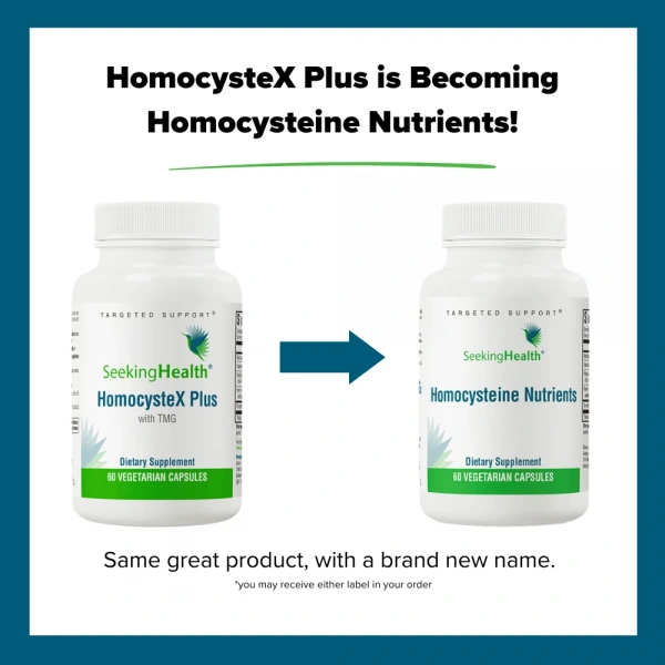 SEEKING HEALTH Homocysteine Nutrients (dawniej HomocysteX Plus)  - 60 kapsułek wegetariańskich. Suplement diety